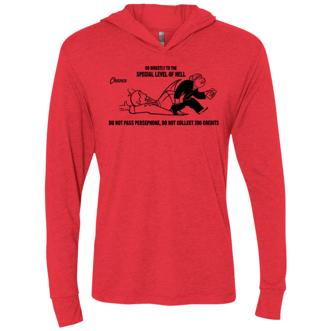 T-Shirts Vintage Red / X-Small Special Level of Hell Triblend Long Sleeve Hoodie Tee