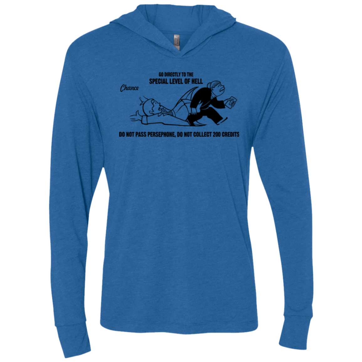 T-Shirts Vintage Royal / X-Small Special Level of Hell Triblend Long Sleeve Hoodie Tee