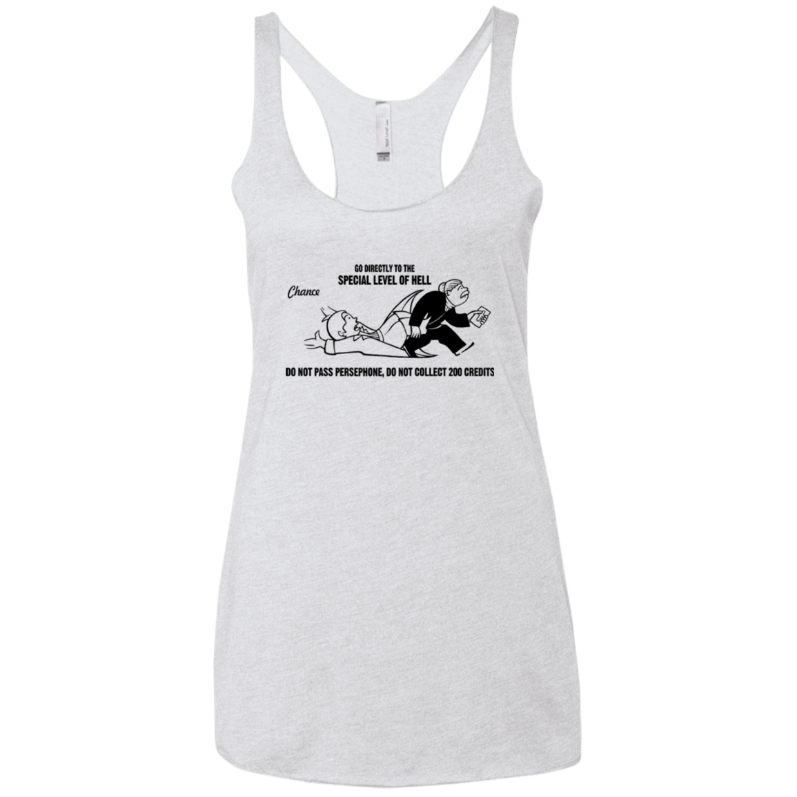 T-Shirts Heather White / X-Small Special Level of Hell Women's Triblend Racerback Tank