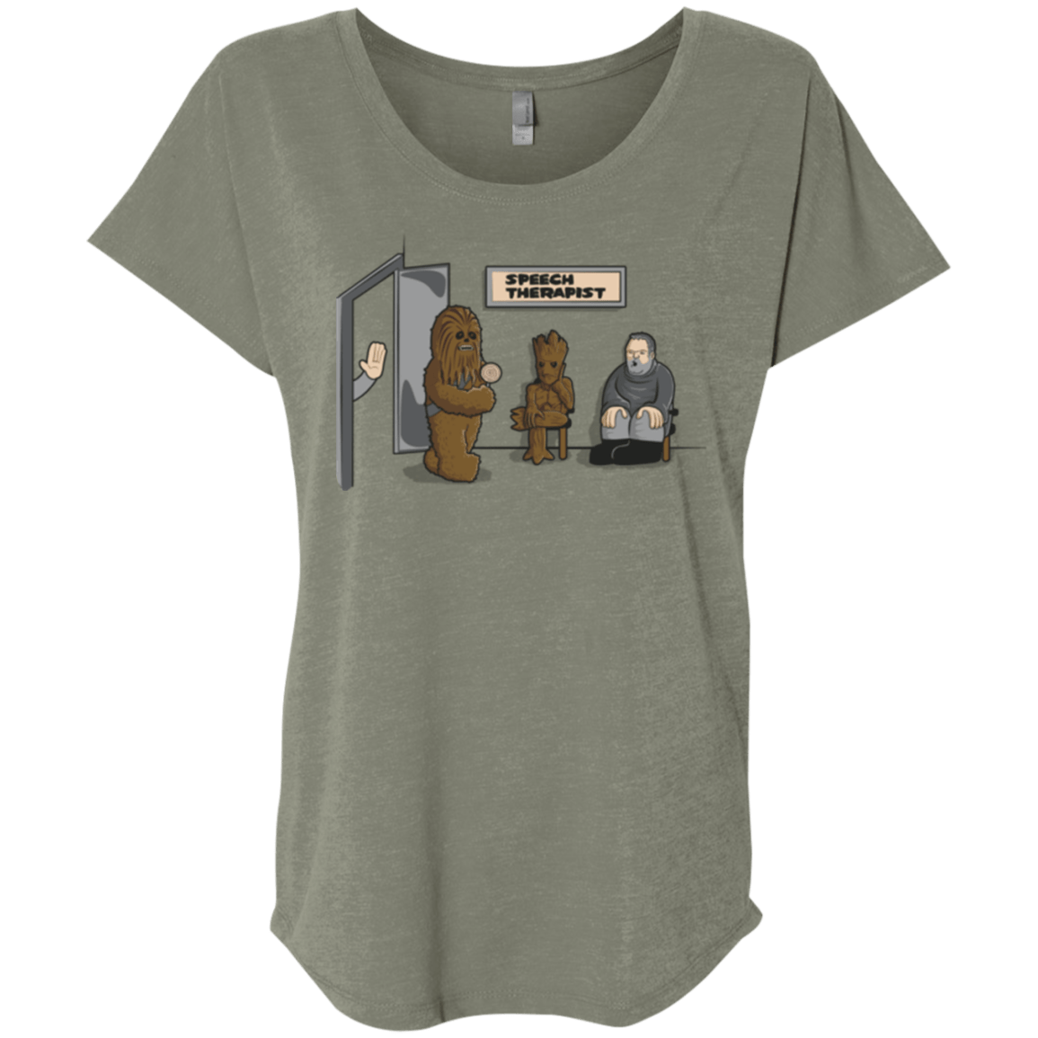 T-Shirts Venetian Grey / X-Small Speech Therapist Triblend Dolman Sleeve