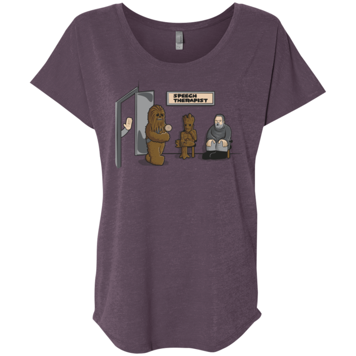 T-Shirts Vintage Purple / X-Small Speech Therapist Triblend Dolman Sleeve