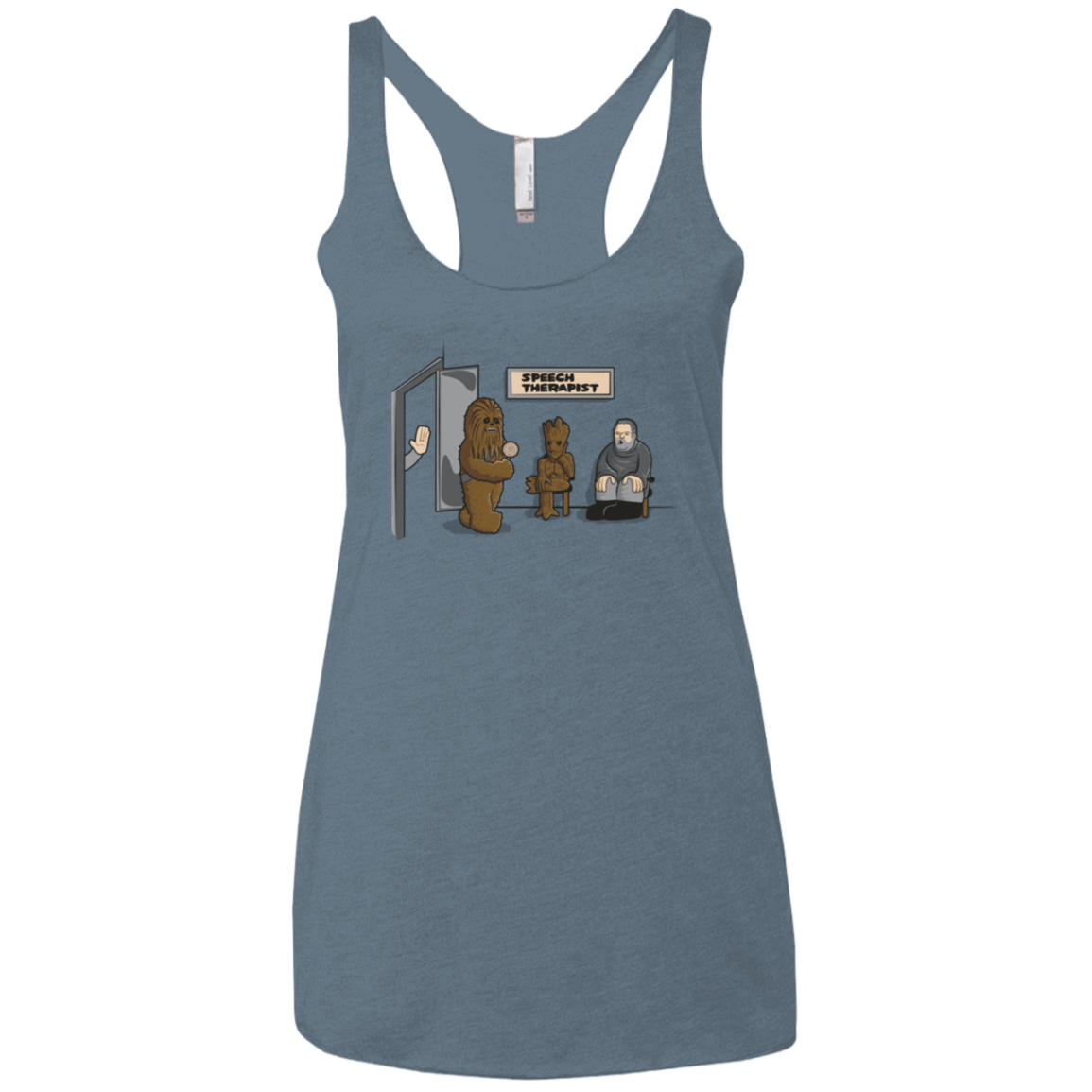T-Shirts Indigo / X-Small Speech Therapist Women's Triblend Racerback Tank
