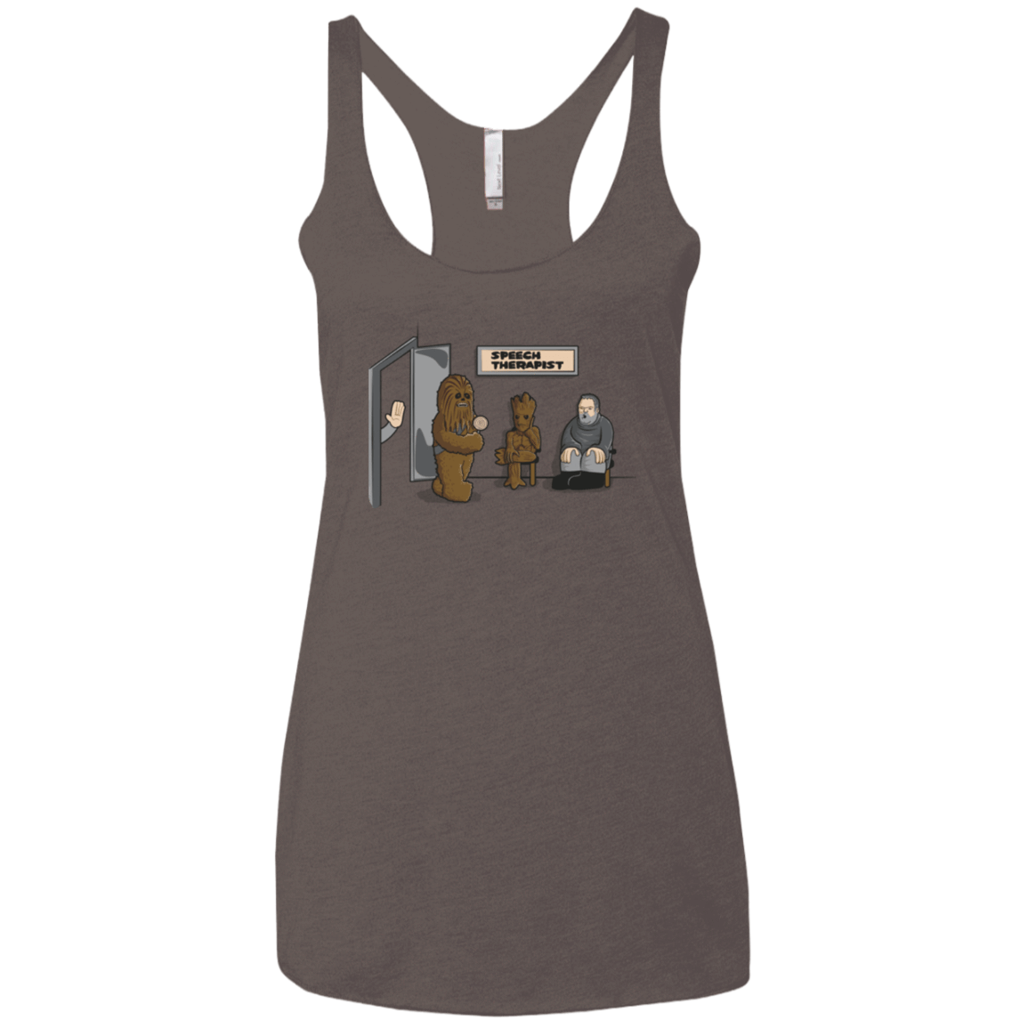 T-Shirts Macchiato / X-Small Speech Therapist Women's Triblend Racerback Tank