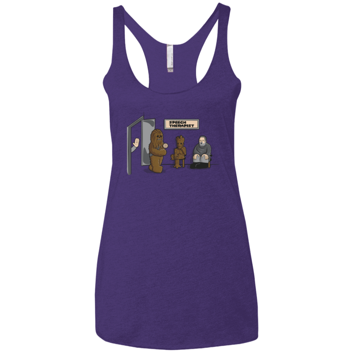 T-Shirts Purple Rush / X-Small Speech Therapist Women's Triblend Racerback Tank