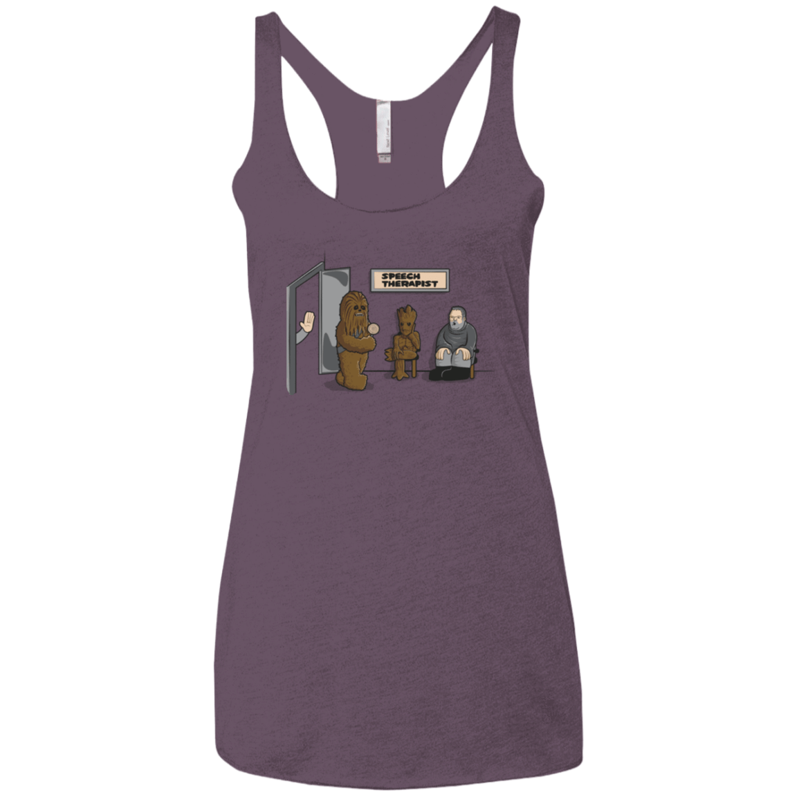 T-Shirts Vintage Purple / X-Small Speech Therapist Women's Triblend Racerback Tank