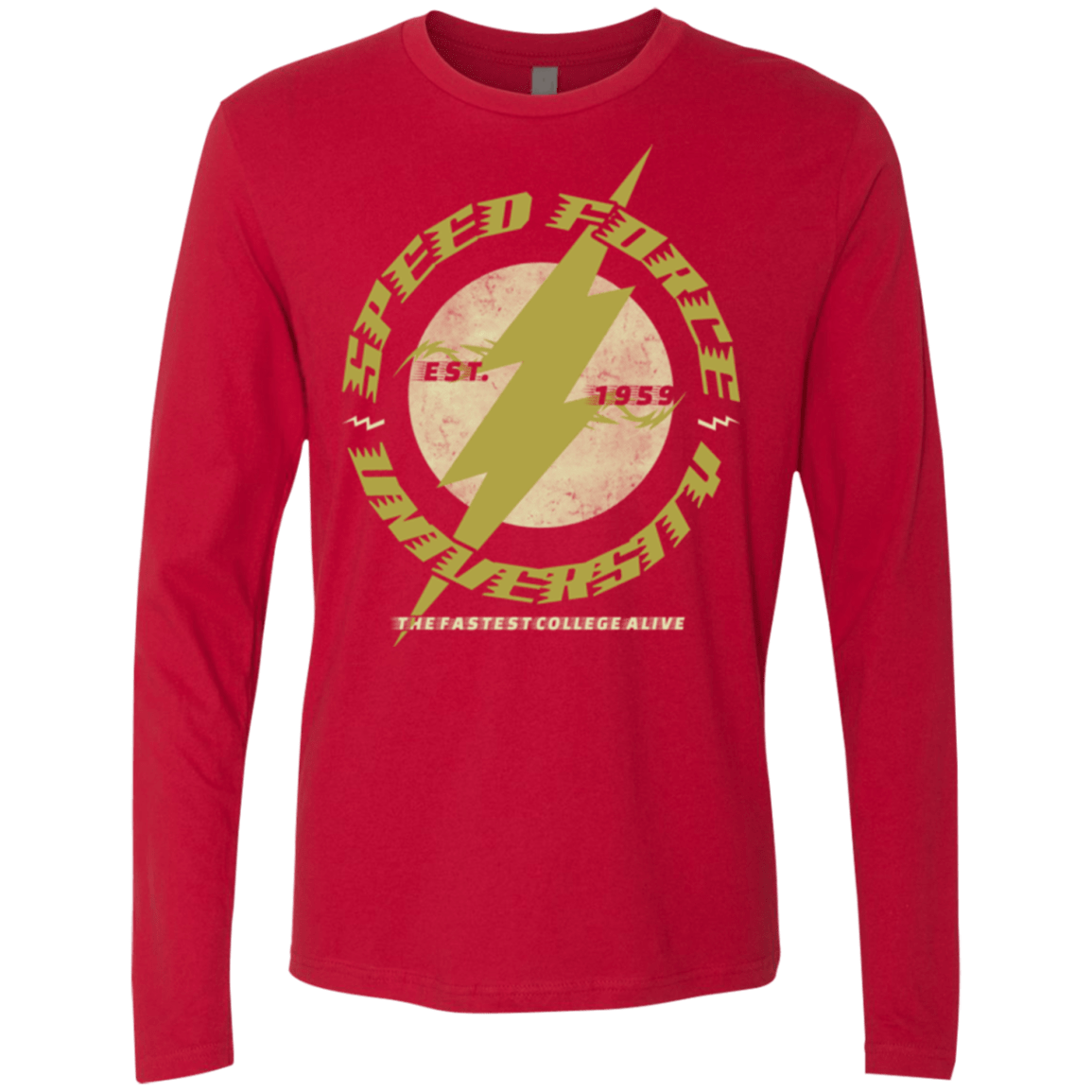 T-Shirts Red / Small Speed Force University Men's Premium Long Sleeve