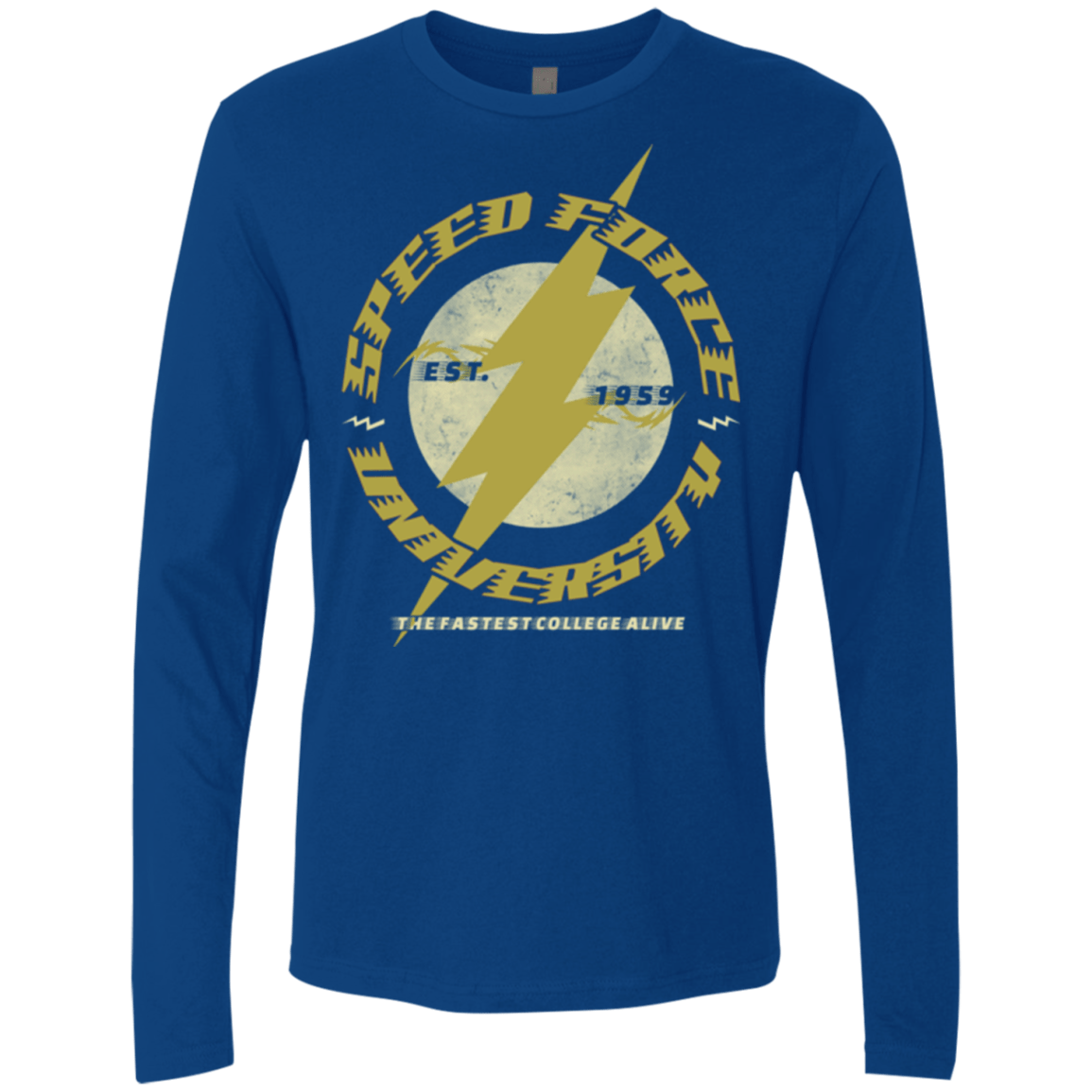 T-Shirts Royal / Small Speed Force University Men's Premium Long Sleeve