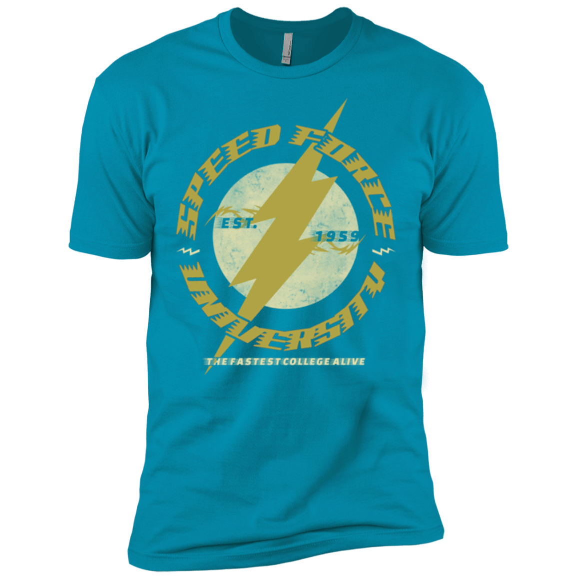 T-Shirts Turquoise / X-Small Speed Force University Men's Premium T-Shirt