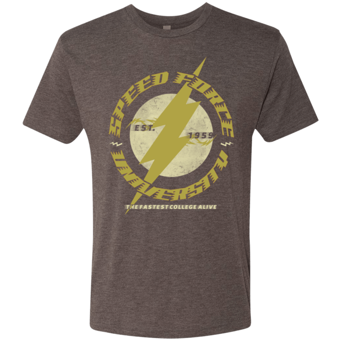 T-Shirts Macchiato / Small Speed Force University Men's Triblend T-Shirt