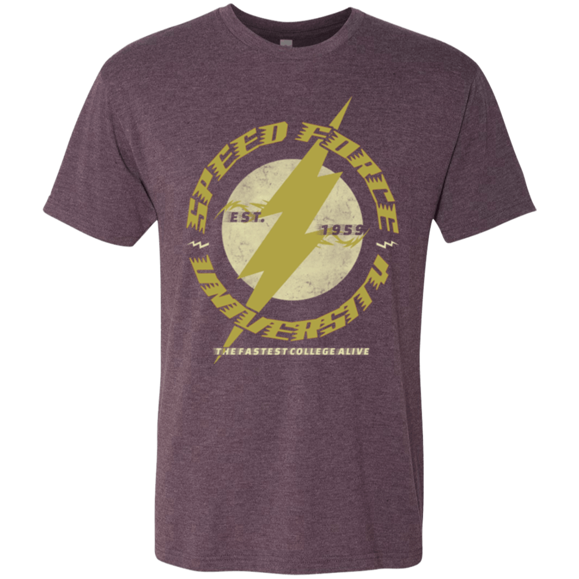 T-Shirts Vintage Purple / Small Speed Force University Men's Triblend T-Shirt