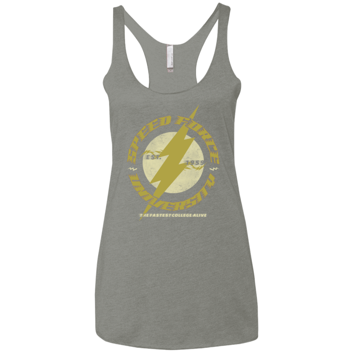 T-Shirts Venetian Grey / X-Small Speed Force University Women's Triblend Racerback Tank