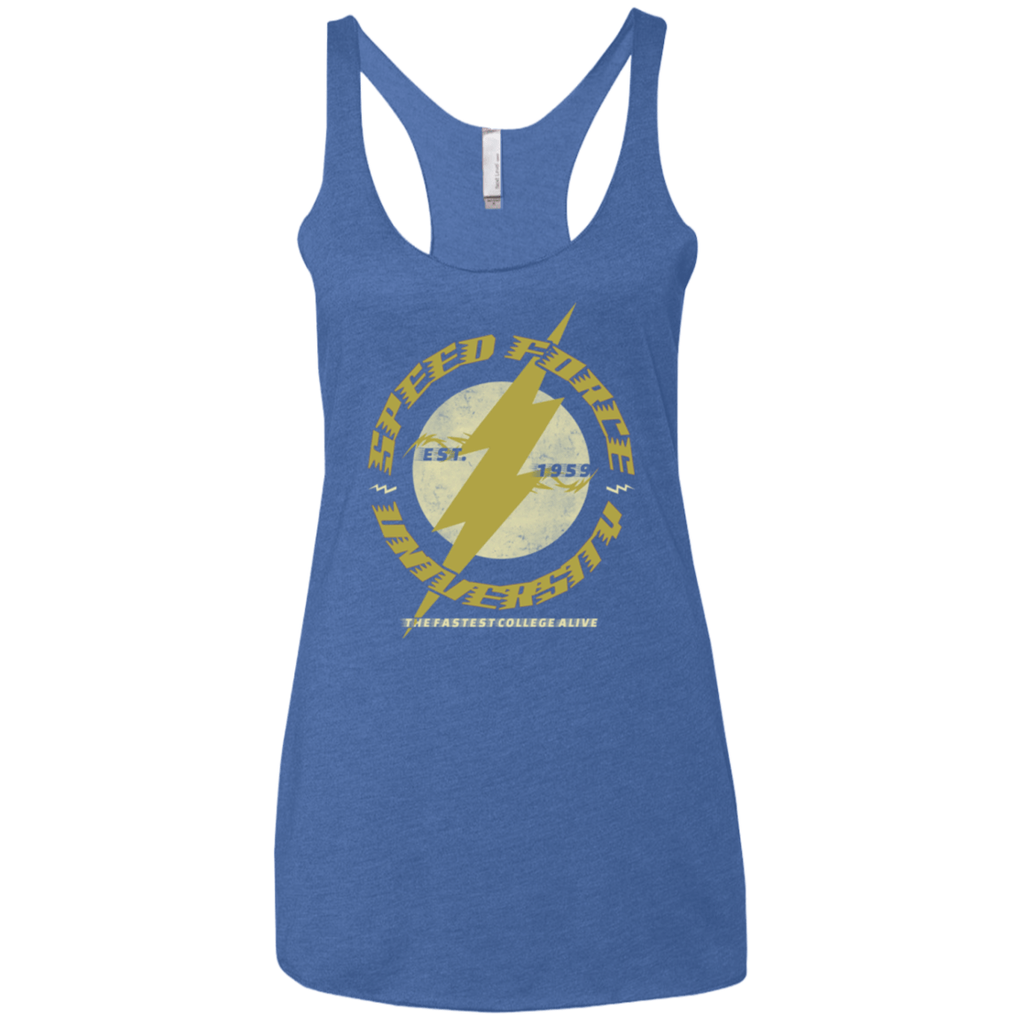 T-Shirts Vintage Royal / X-Small Speed Force University Women's Triblend Racerback Tank
