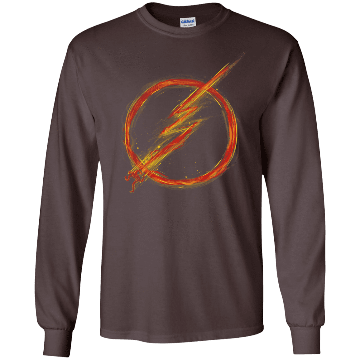 T-Shirts Dark Chocolate / S Speed Lightning Men's Long Sleeve T-Shirt