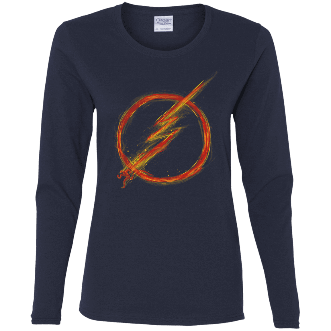 T-Shirts Navy / S Speed Lightning Women's Long Sleeve T-Shirt