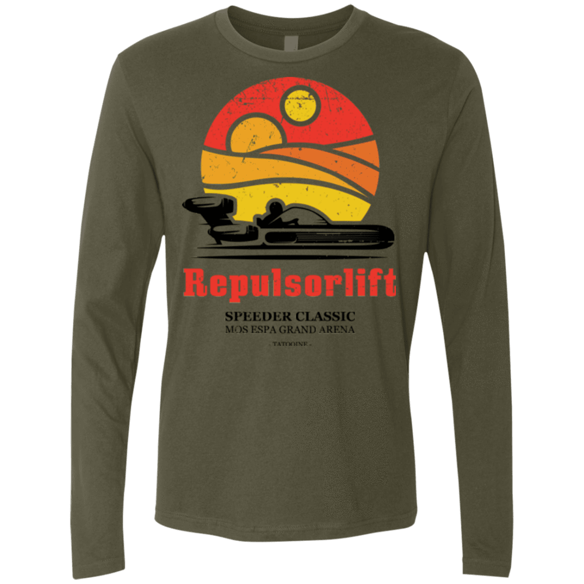 T-Shirts Military Green / Small Speeder Classic Men's Premium Long Sleeve
