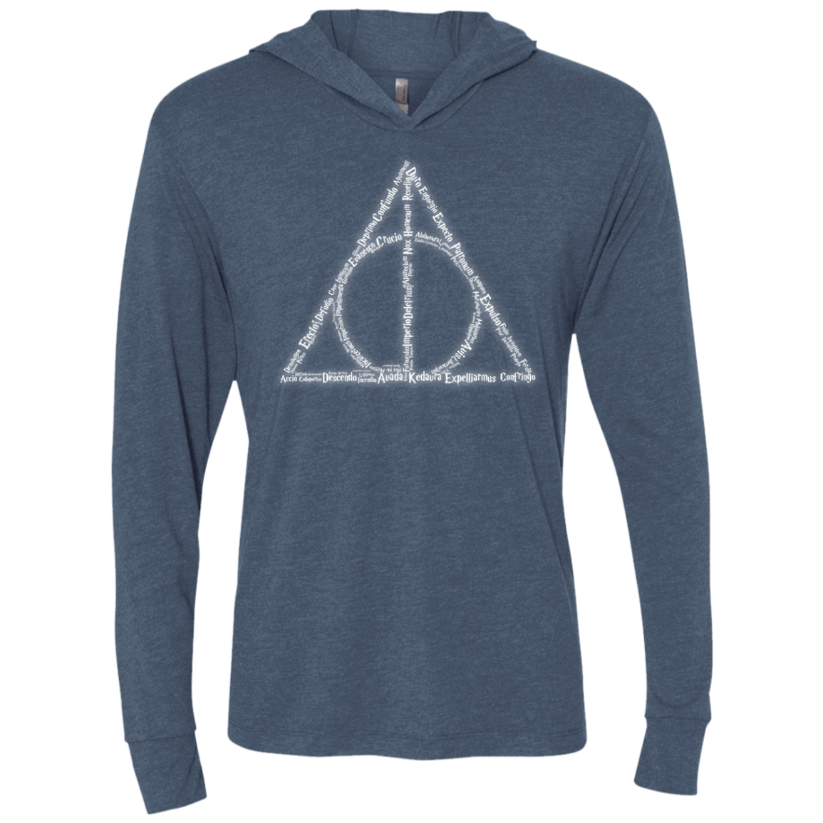 T-Shirts Indigo / X-Small Spells Triblend Long Sleeve Hoodie Tee