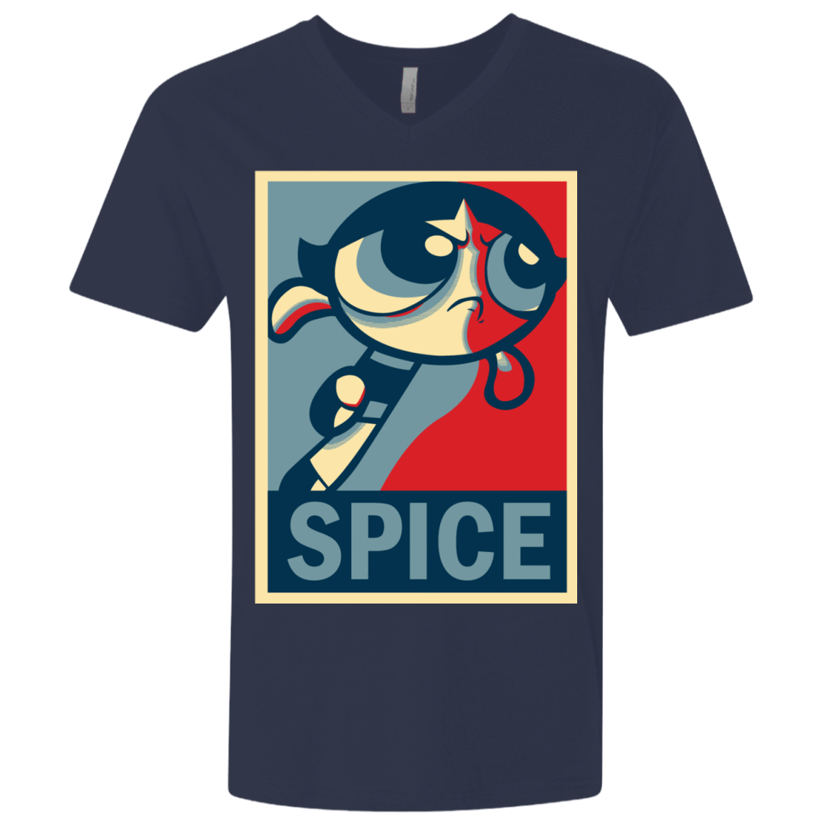 T-Shirts Midnight Navy / X-Small Spice Powerpuff Men's Premium V-Neck