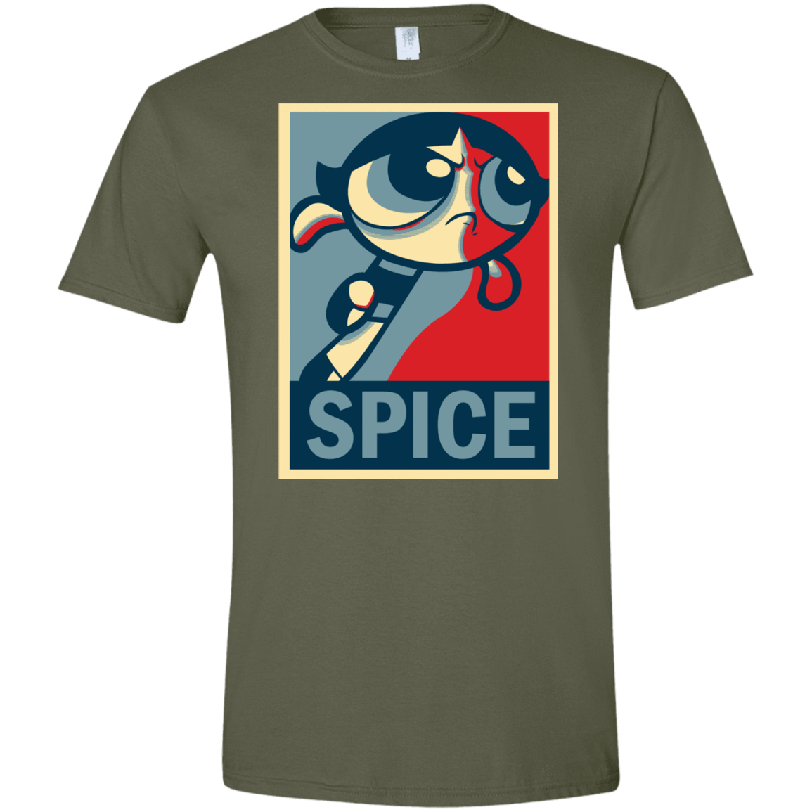 T-Shirts Military Green / S Spice Powerpuff Men's Semi-Fitted Softstyle