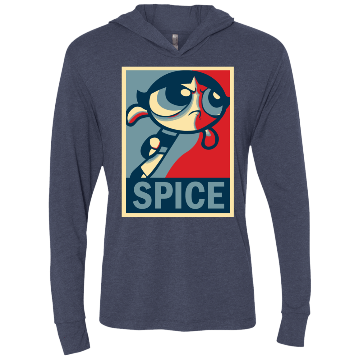 T-Shirts Vintage Navy / X-Small Spice Powerpuff Triblend Long Sleeve Hoodie Tee