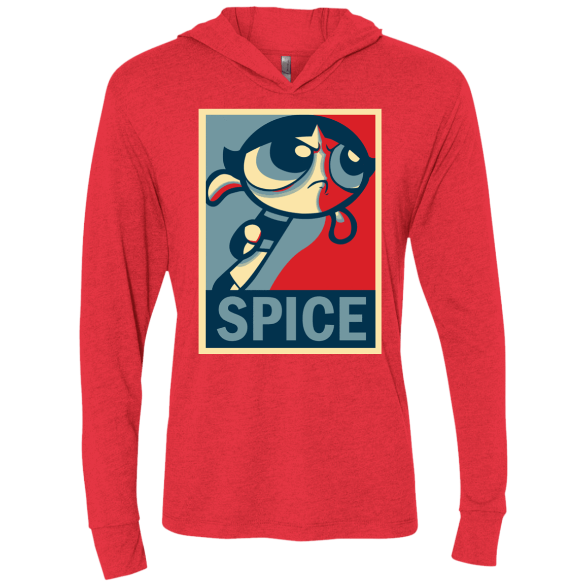 T-Shirts Vintage Red / X-Small Spice Powerpuff Triblend Long Sleeve Hoodie Tee