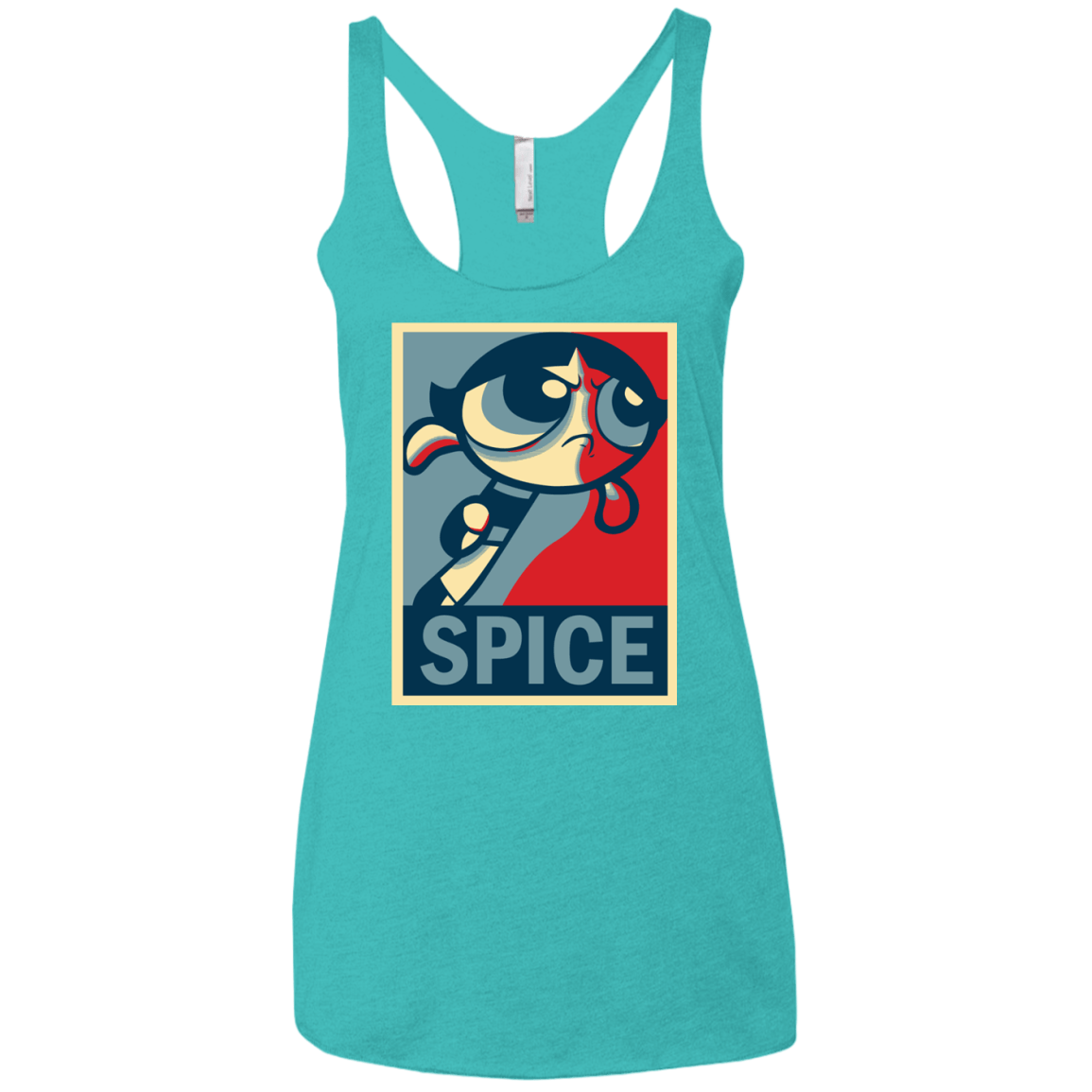 T-Shirts Tahiti Blue / X-Small Spice Powerpuff Women's Triblend Racerback Tank