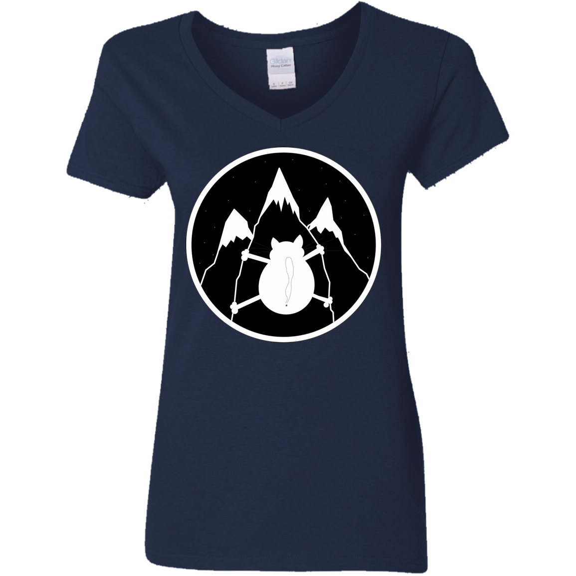 T-Shirts Navy / S Spider Cat Women's V-Neck T-Shirt