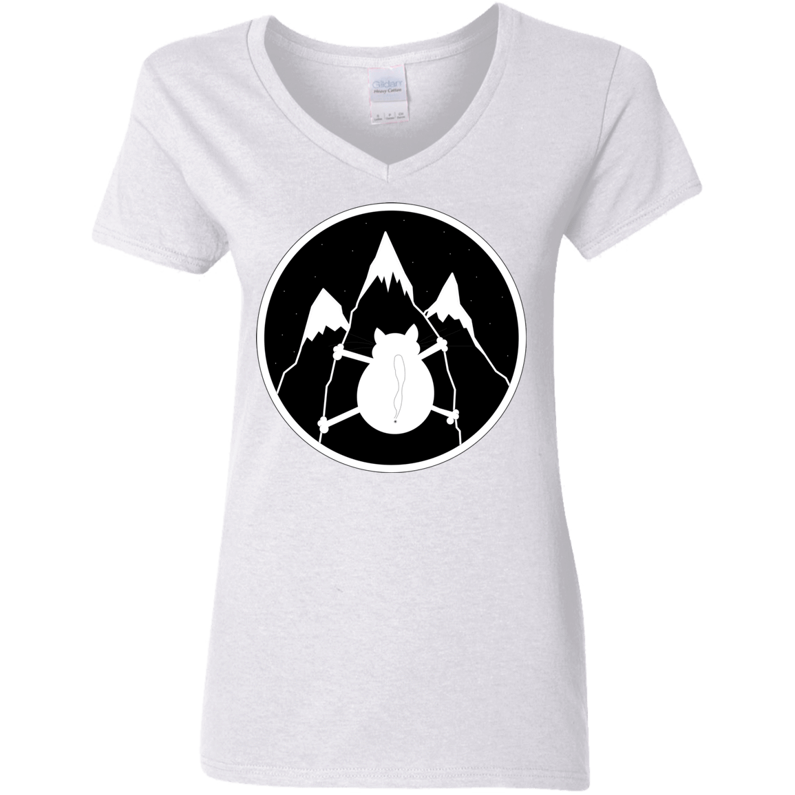 T-Shirts White / S Spider Cat Women's V-Neck T-Shirt