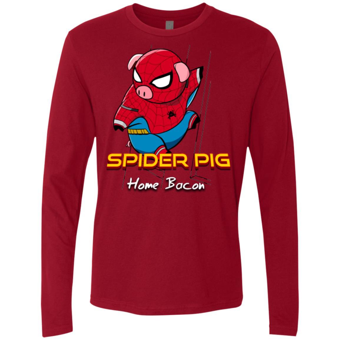 T-Shirts Cardinal / Small Spider Pig Build Line Men's Premium Long Sleeve