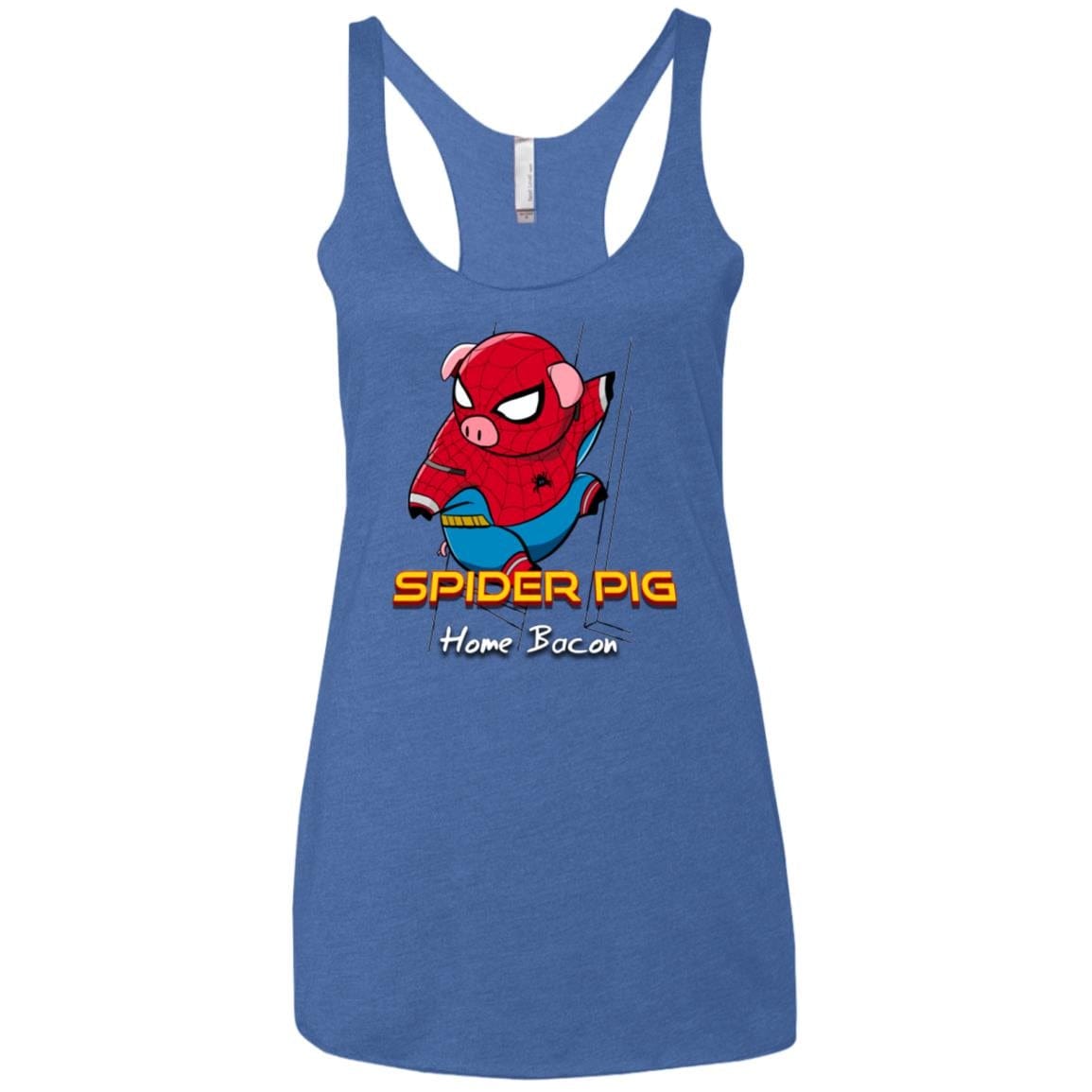 T-Shirts Vintage Royal / X-Small Spider Pig Build Line Women's Triblend Racerback Tank
