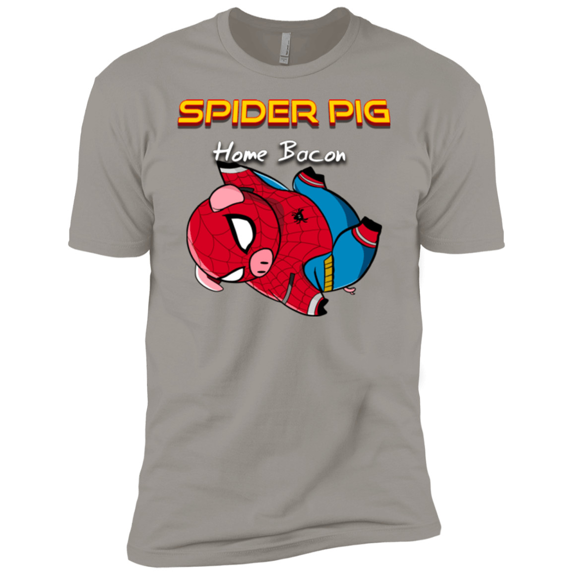 T-Shirts Light Grey / YXS Spider Pig Hanging Boys Premium T-Shirt
