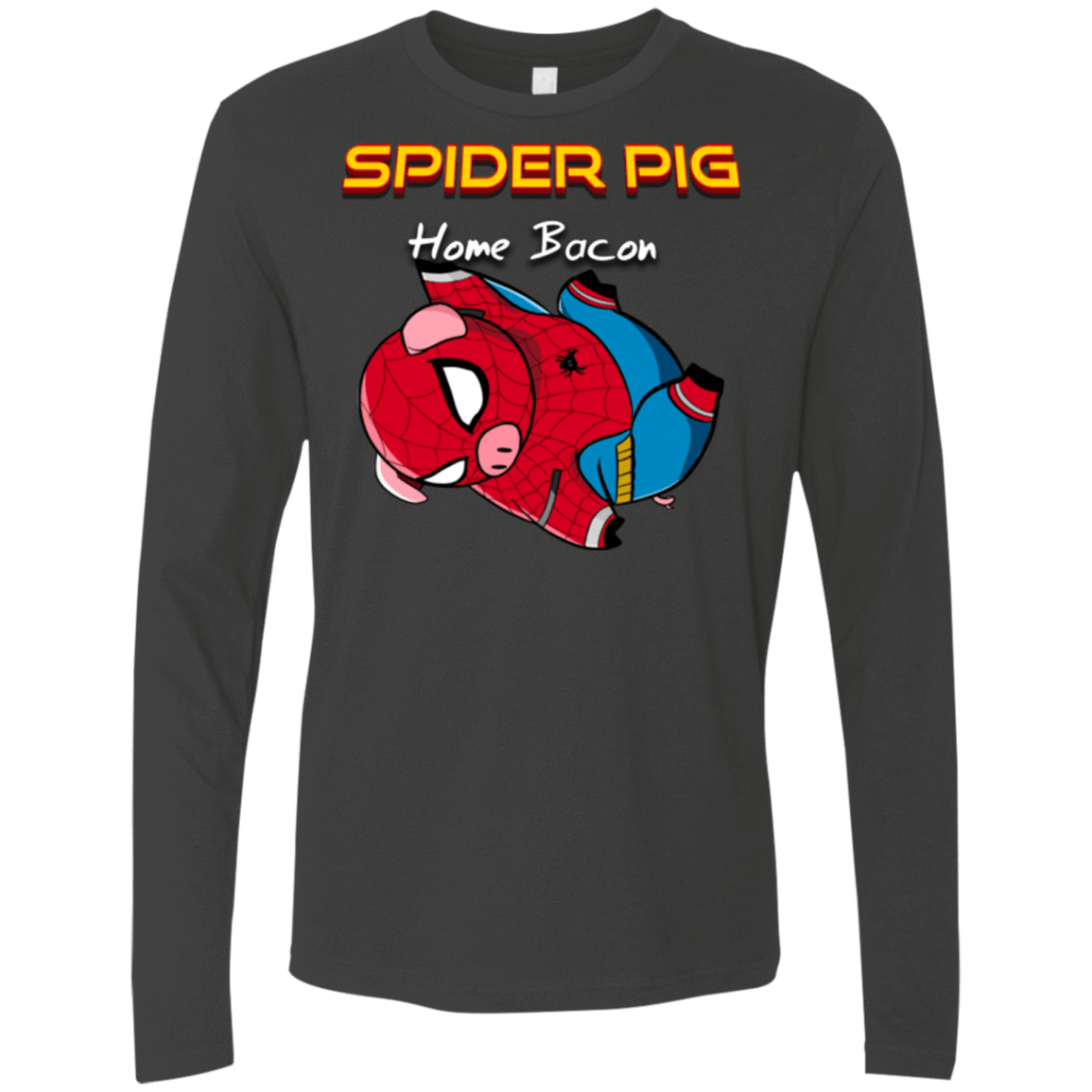 T-Shirts Heavy Metal / Small Spider Pig Hanging Men's Premium Long Sleeve