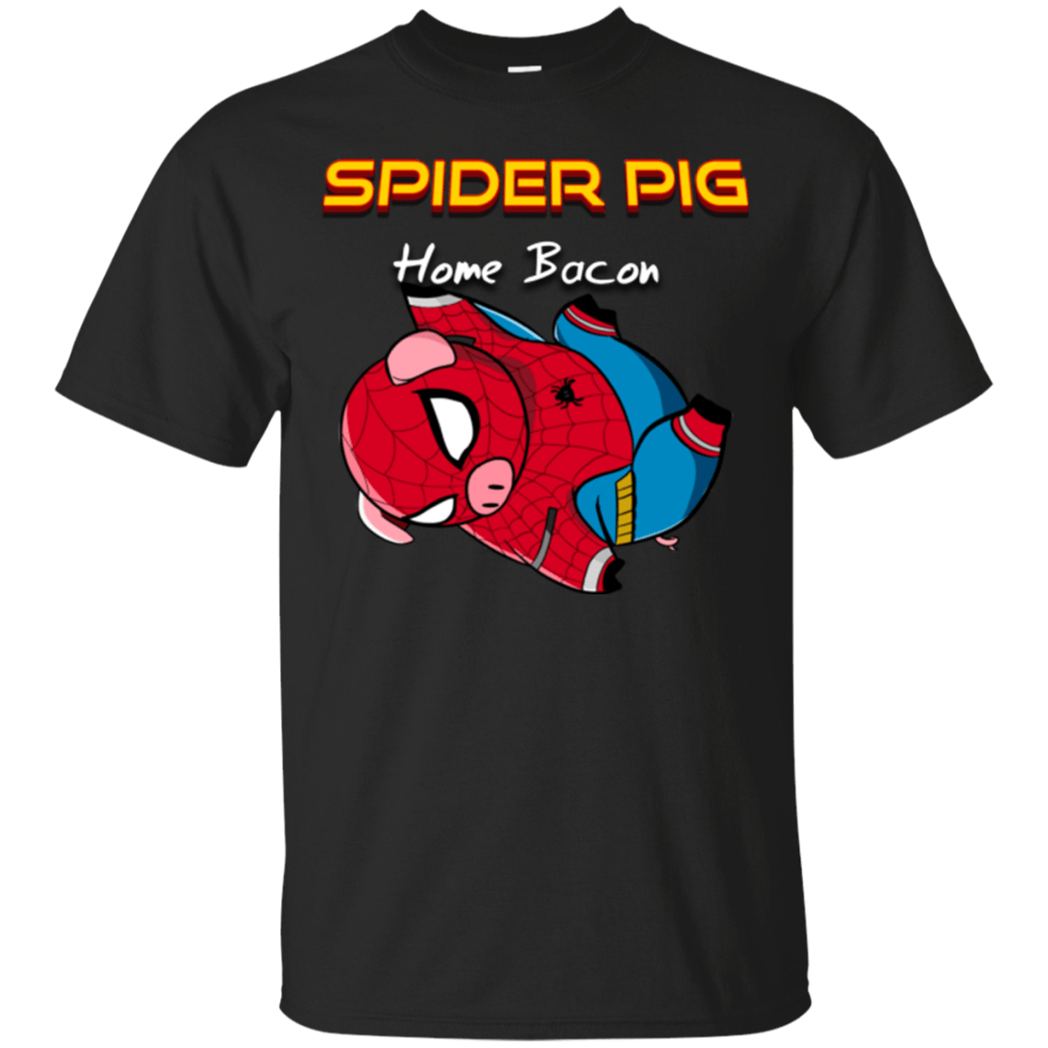 T-Shirts Black / Small Spider Pig Hanging T-Shirt