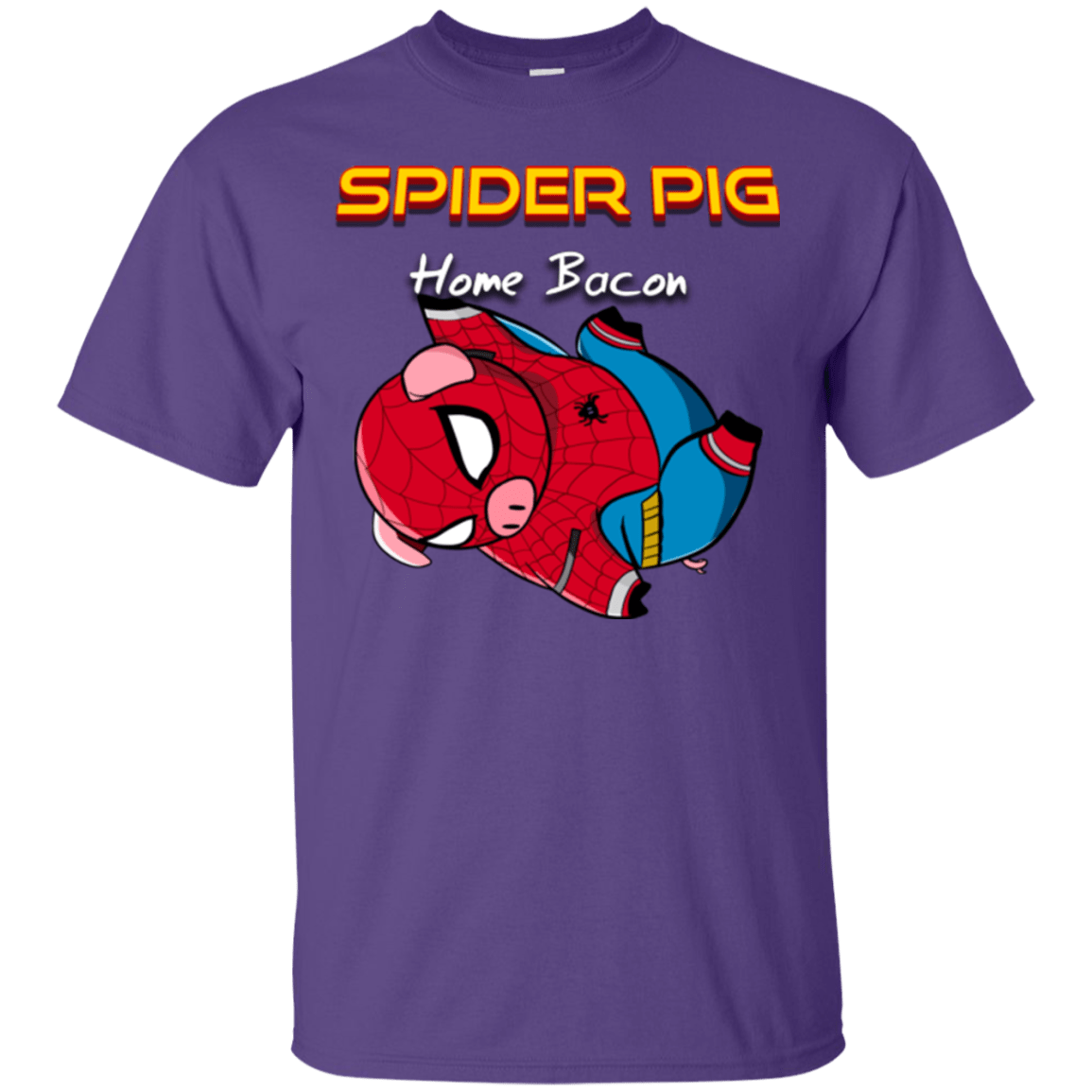 T-Shirts Purple / Small Spider Pig Hanging T-Shirt