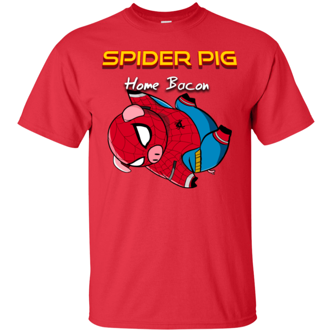 T-Shirts Red / Small Spider Pig Hanging T-Shirt