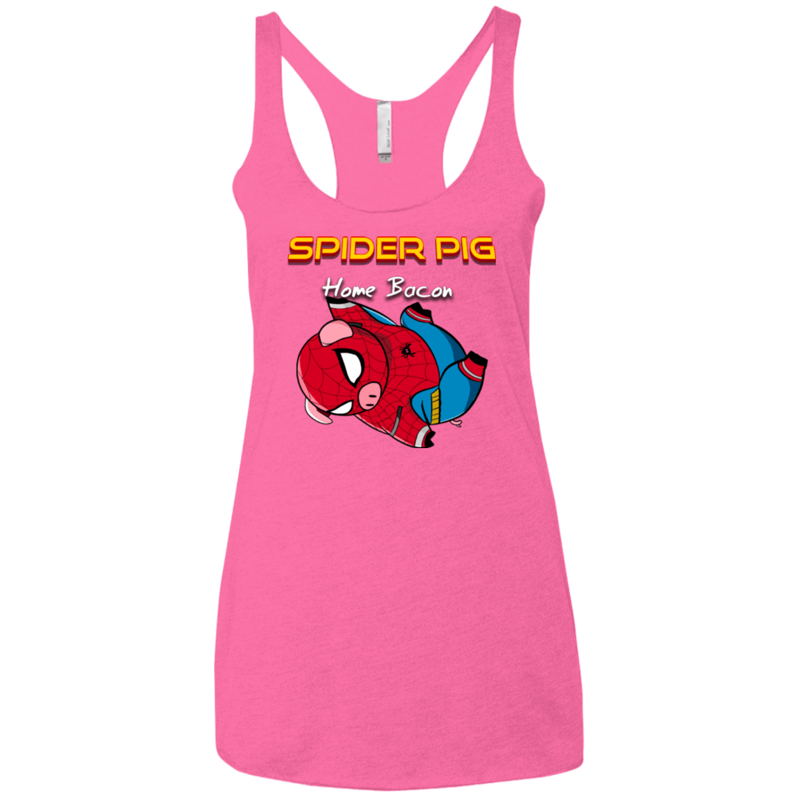 T-Shirts Vintage Pink / X-Small Spider Pig Hanging Women's Triblend Racerback Tank
