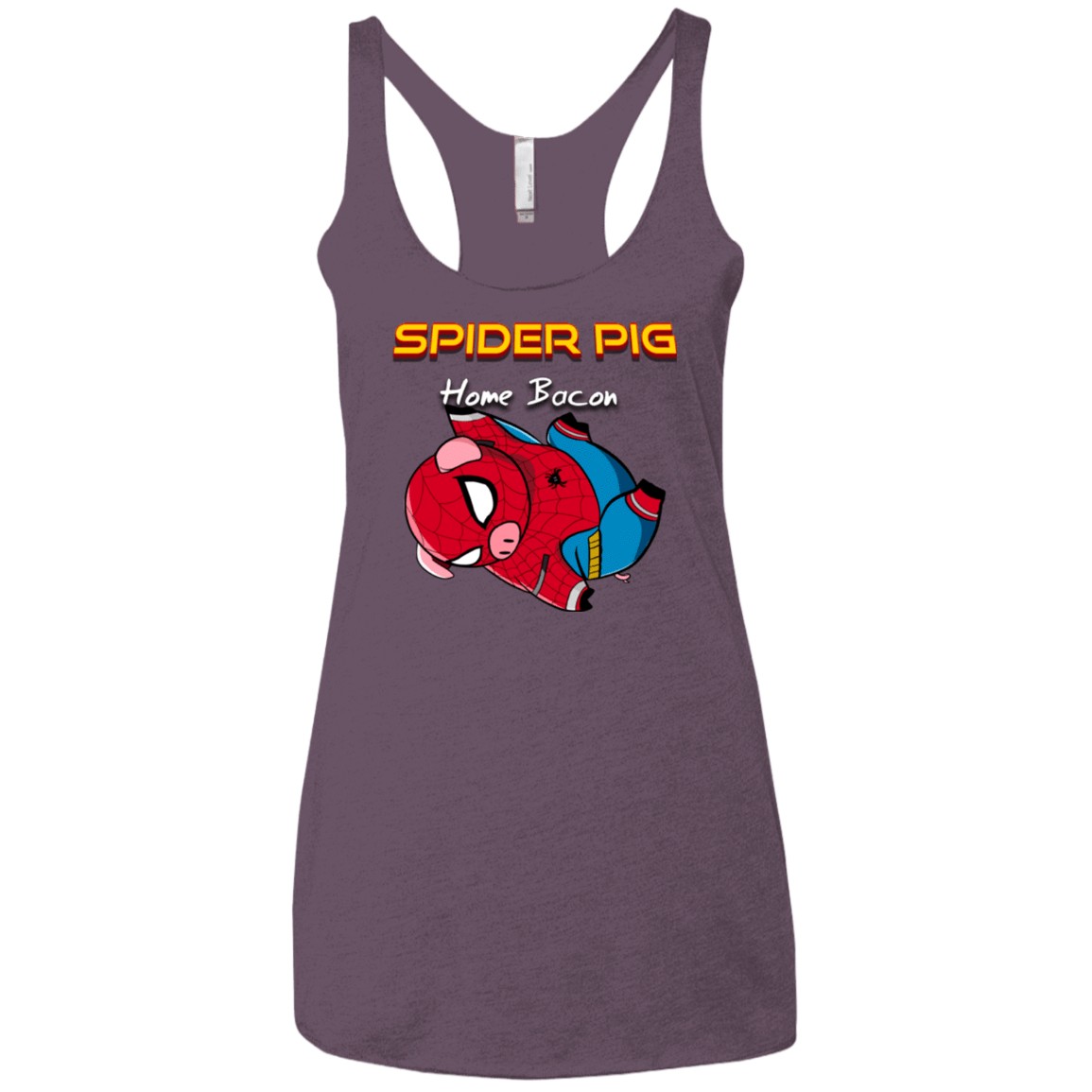 T-Shirts Vintage Purple / X-Small Spider Pig Hanging Women's Triblend Racerback Tank