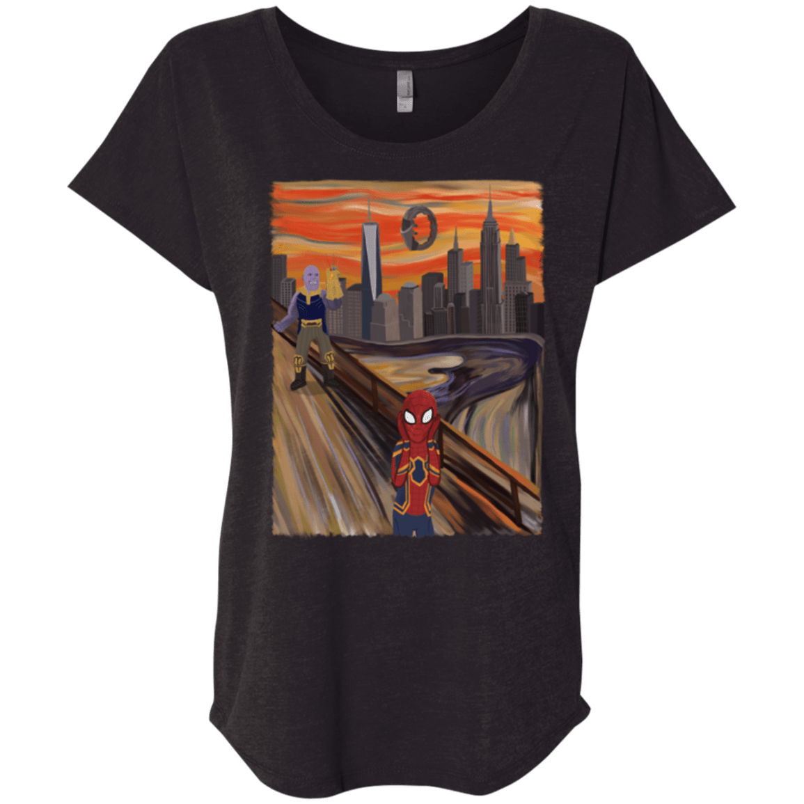 T-Shirts Vintage Black / X-Small Spider Scream Triblend Dolman Sleeve