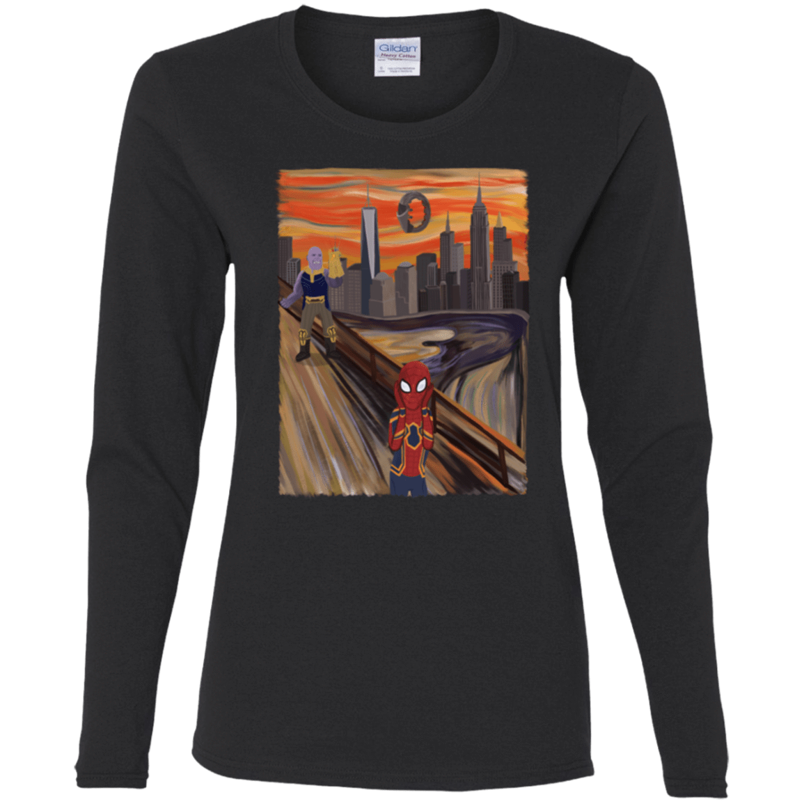 T-Shirts Black / S Spider Scream Women's Long Sleeve T-Shirt