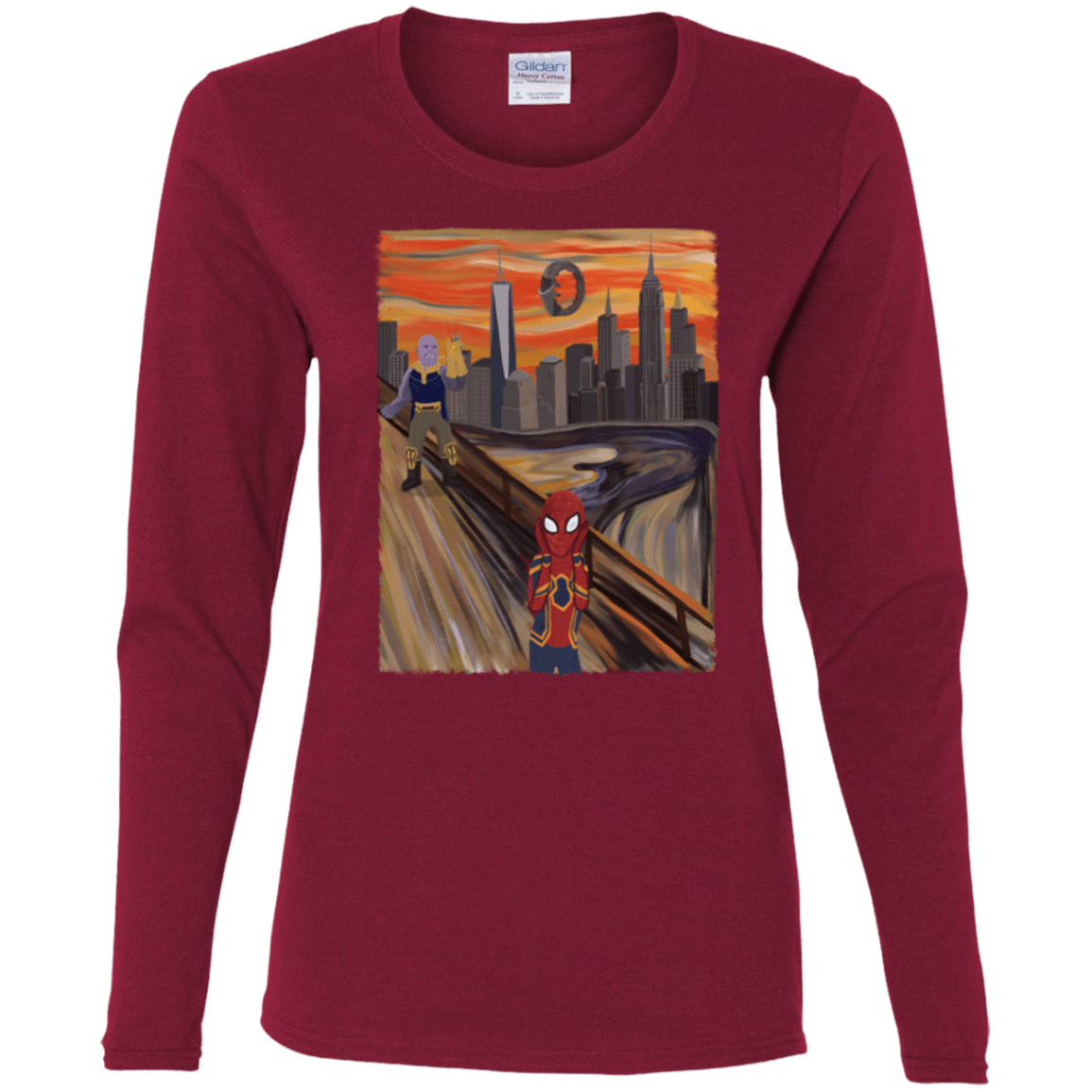 T-Shirts Cardinal / S Spider Scream Women's Long Sleeve T-Shirt