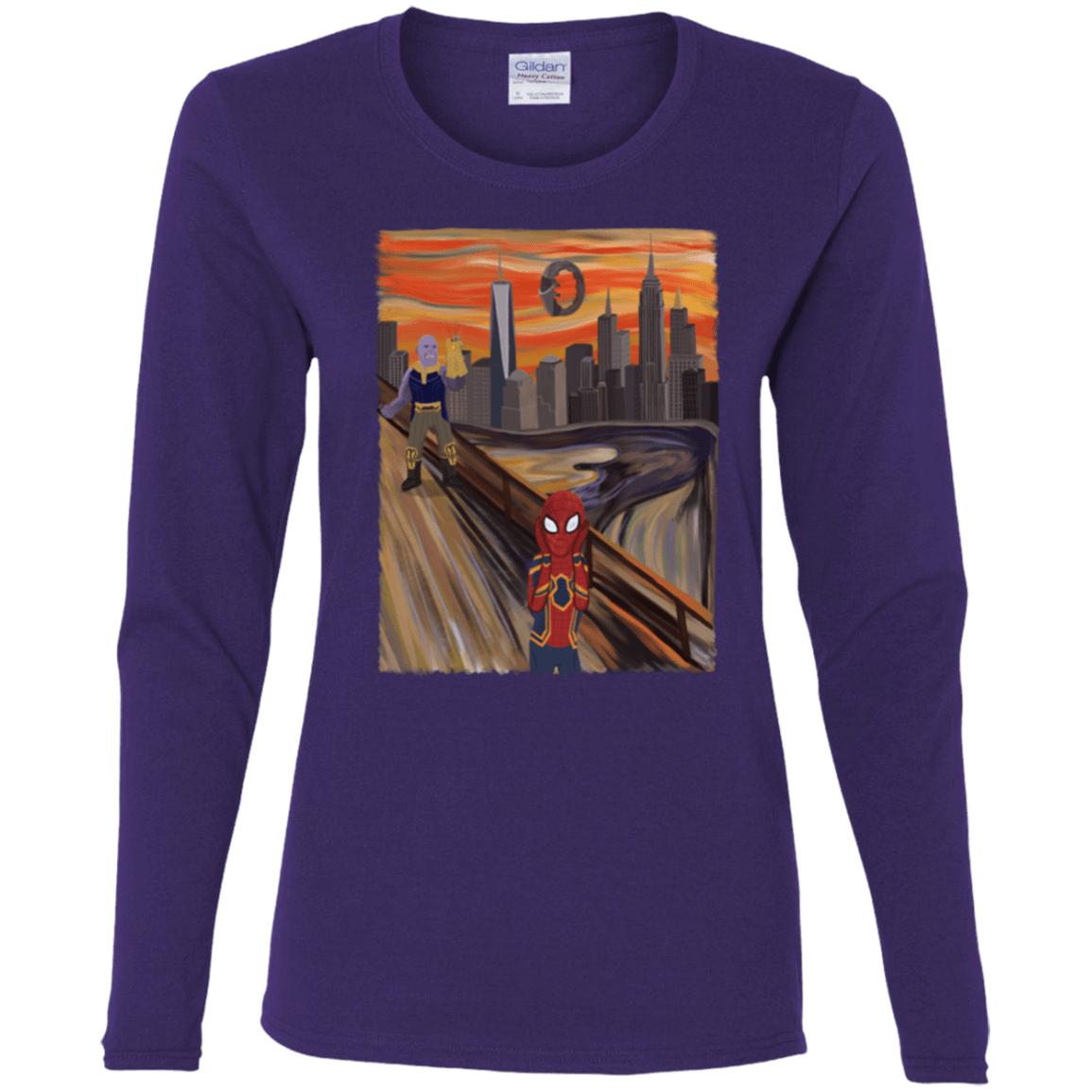 T-Shirts Purple / S Spider Scream Women's Long Sleeve T-Shirt