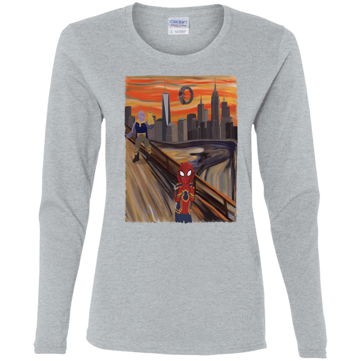 T-Shirts Sport Grey / S Spider Scream Women's Long Sleeve T-Shirt