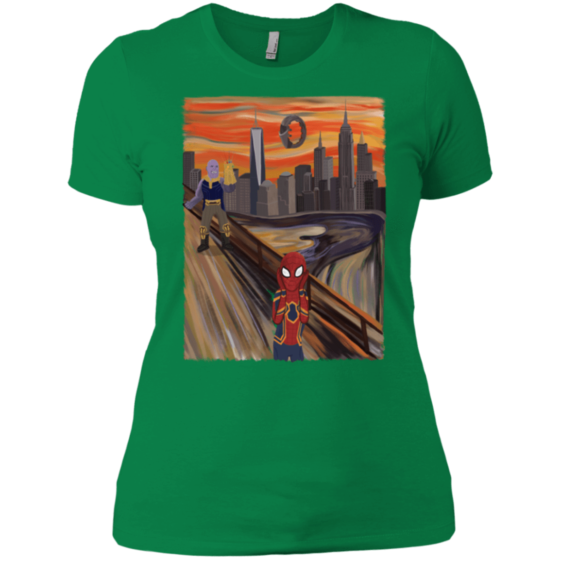 T-Shirts Kelly Green / X-Small Spider Scream Women's Premium T-Shirt