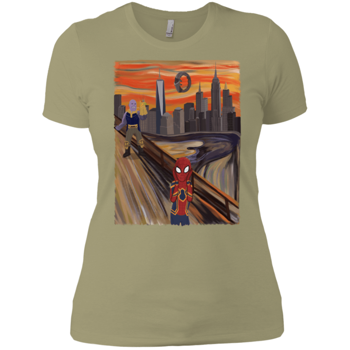T-Shirts Light Olive / X-Small Spider Scream Women's Premium T-Shirt