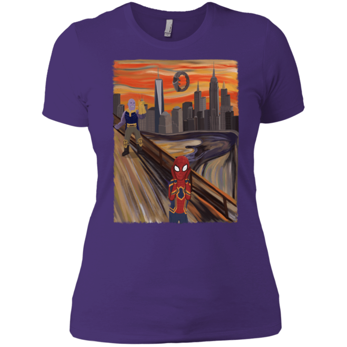 T-Shirts Purple Rush/ / X-Small Spider Scream Women's Premium T-Shirt