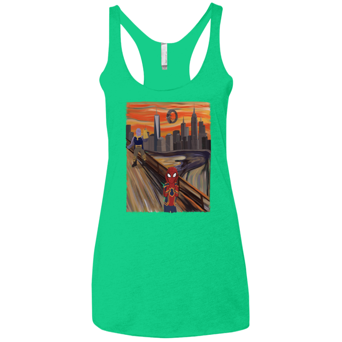 T-Shirts Envy / X-Small Spider Scream Women's Triblend Racerback Tank