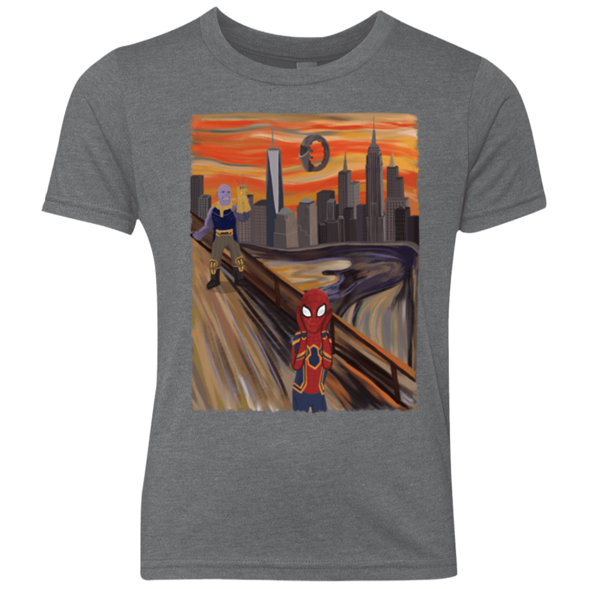 T-Shirts Premium Heather / YXS Spider Scream Youth Triblend T-Shirt