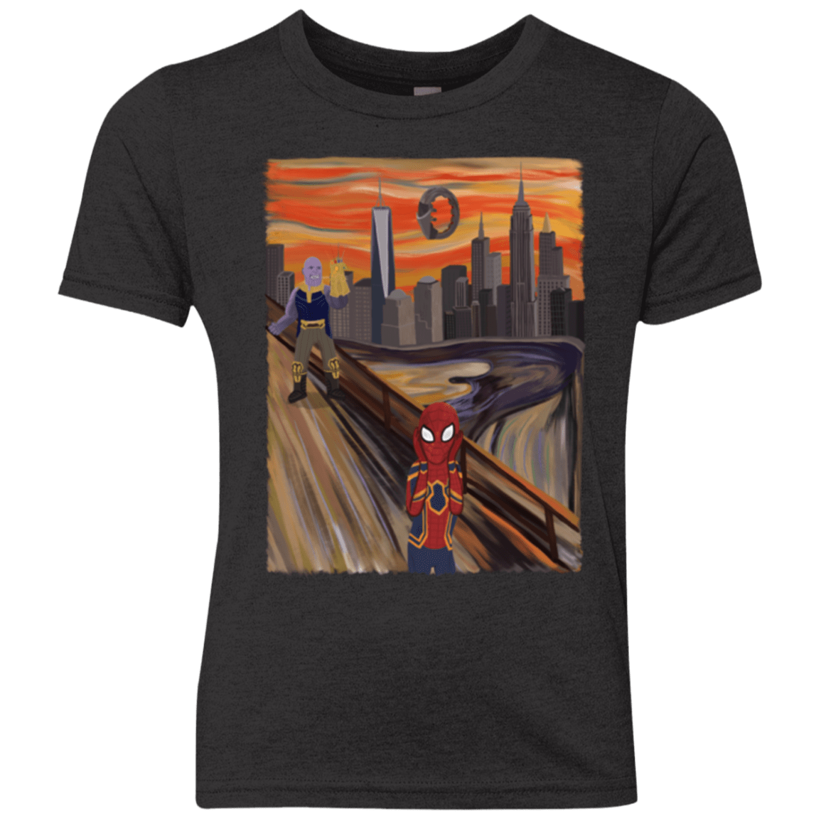 T-Shirts Vintage Black / YXS Spider Scream Youth Triblend T-Shirt