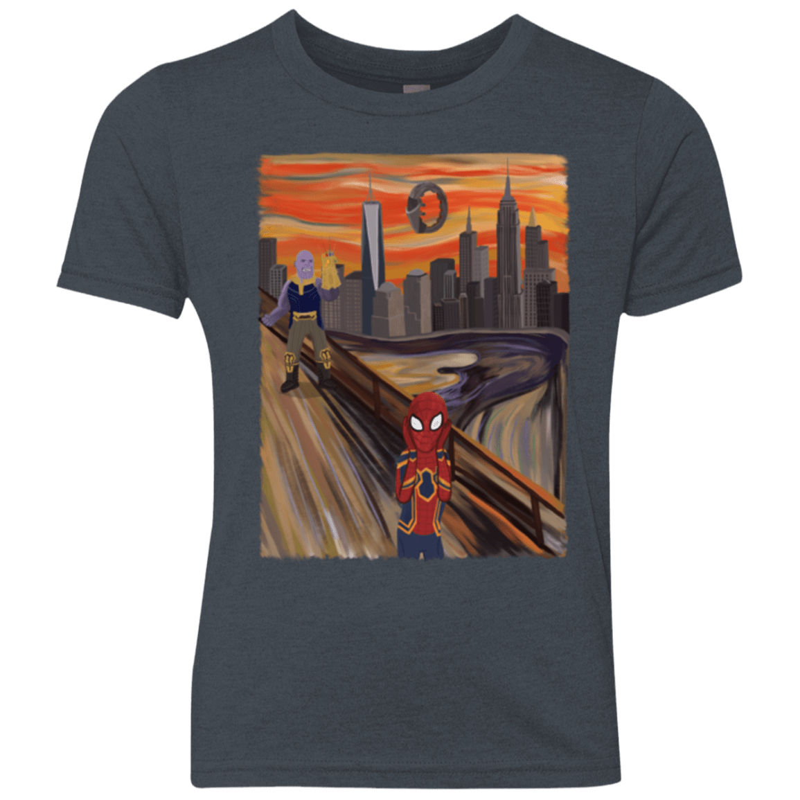 T-Shirts Vintage Navy / YXS Spider Scream Youth Triblend T-Shirt