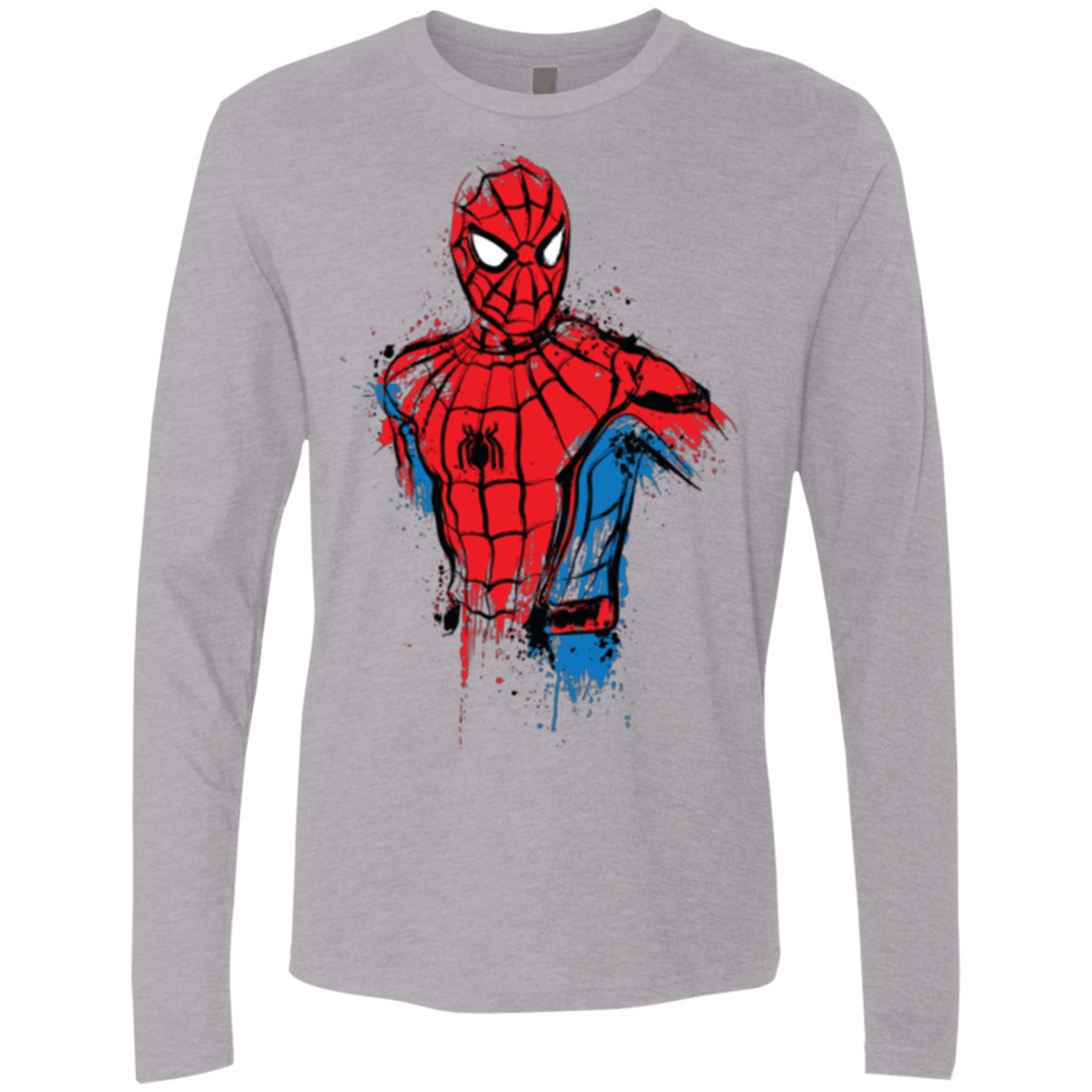 T-Shirts Heather Grey / S Spiderman- Friendly Neighborhood Men's Premium Long Sleeve