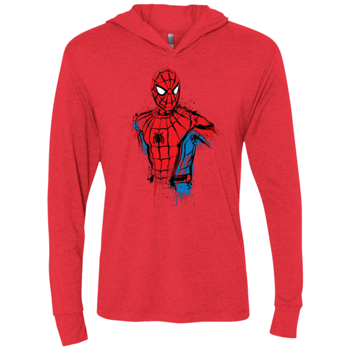 T-Shirts Vintage Red / X-Small Spiderman- Friendly Neighborhood Triblend Long Sleeve Hoodie Tee